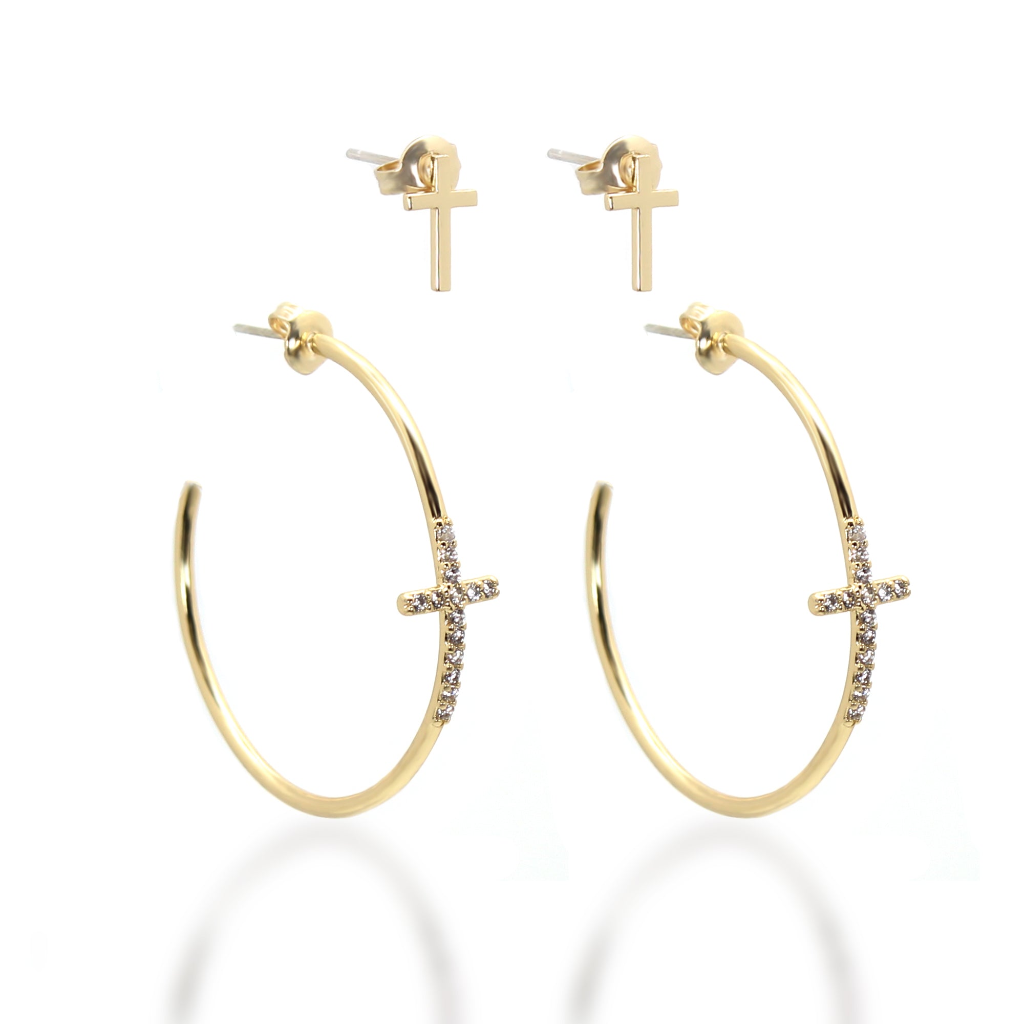 【STONEHENgE】Crossing Silver Cubic Earrings SA24C41F Designer fashion, Seoul-fully created | W Concept